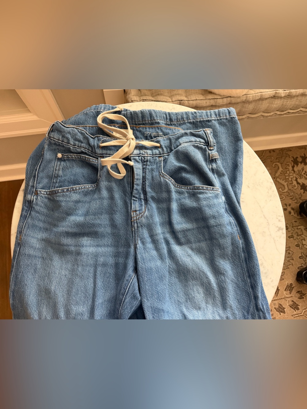 Pilcro Wide-Leg High-Rise Jeans in Medium Blue - Picture 7 of 11